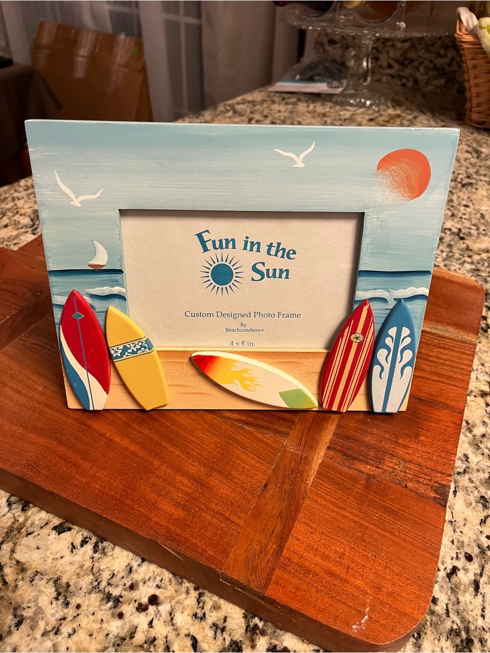 2005 Beachcomber Surfboard wooden picture frame